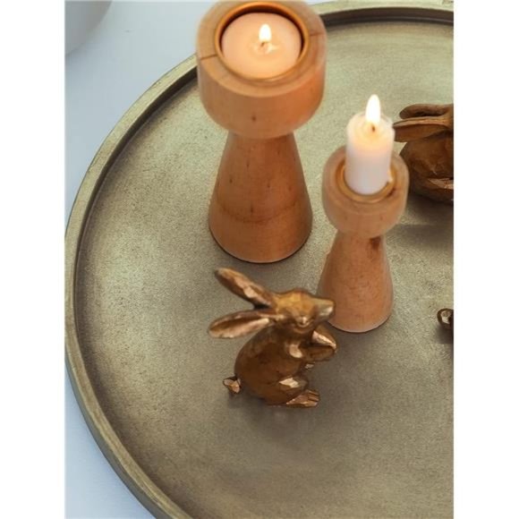 Gold Tray, Large Decorative Trays for Coffee Table, Ottoman, Farmhouse Tray - Picture 3 of 6